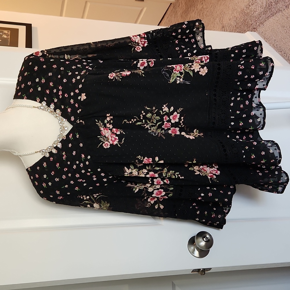 Stunning Rose Swiss Dot Pattern by Mauve L